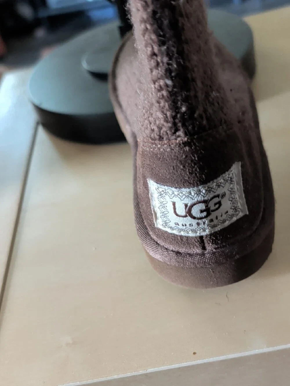 UGG Kids Brown Knit Button Boots